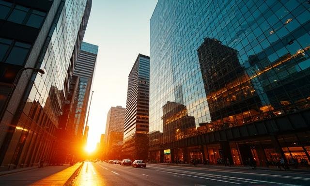 View of the Johannesburg Stock Exchange building exterior and trading floor vibe